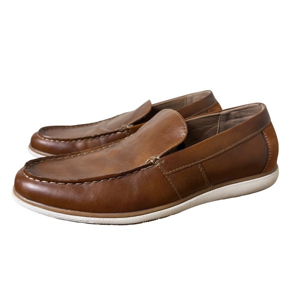 J. Ferrar Other - J. Ferrar JF Essex Loafers Mens 8.5M Cognac Brown Slip On Memory Foam Casual